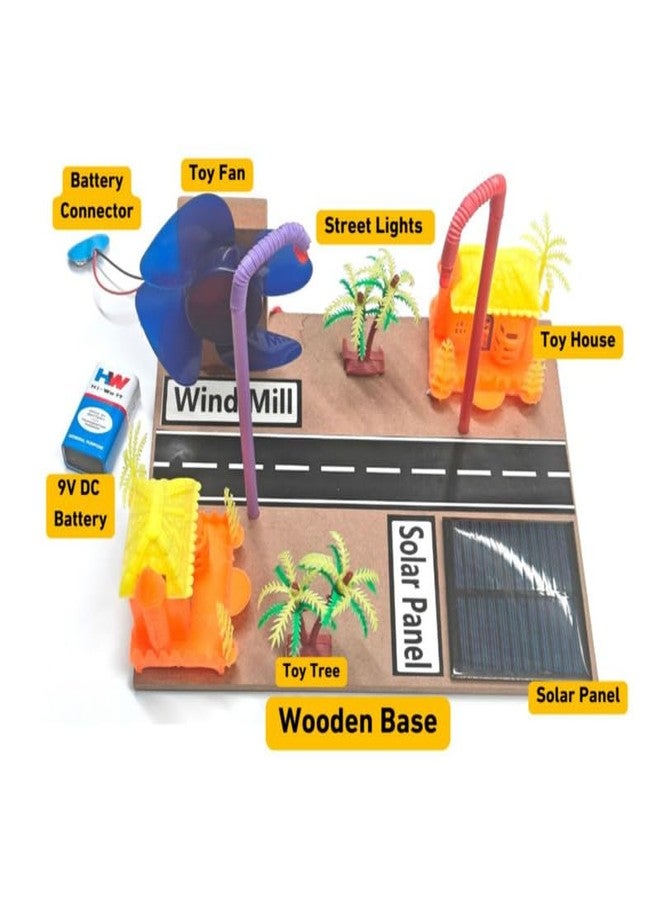 ESPtronics DIY Readymade Wind Mill Solar Panel Cell Working Model Project Science Experiment 6V Kit for School Kids - Image 2